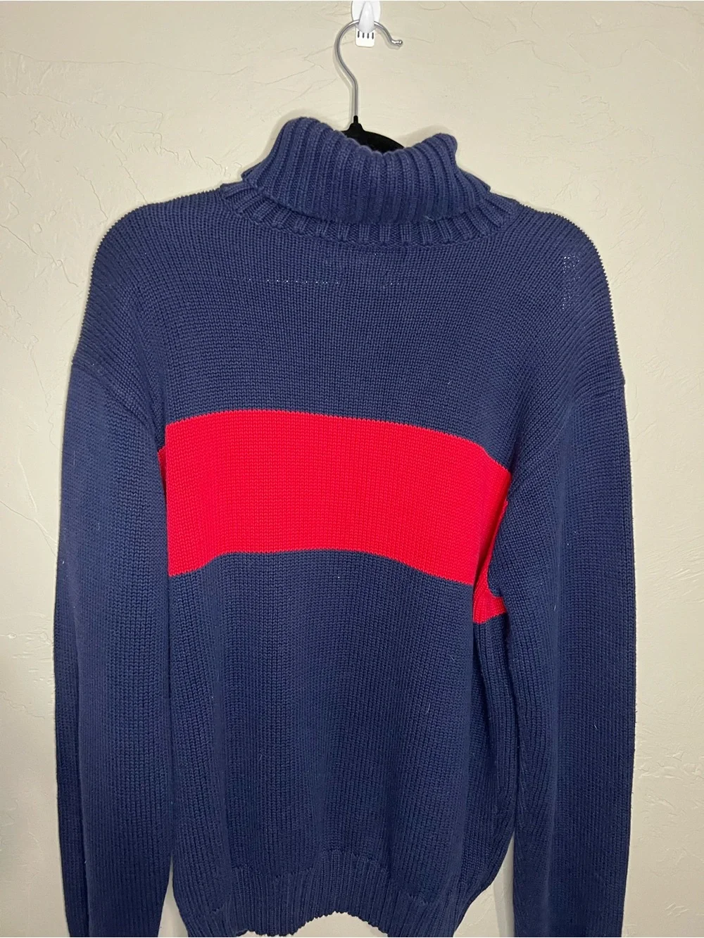 Polo Ralph Lauren Vintage 90s Men’s Thick Cotton Rib Knit Turtleneck Sweater